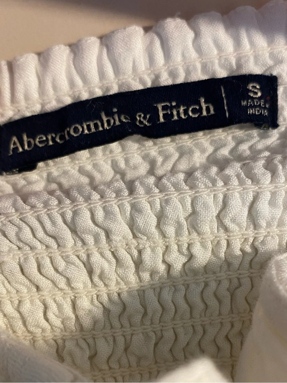 Abercrombie & Fitch Lace-Trim Smocked Tiered Maxi Dress
